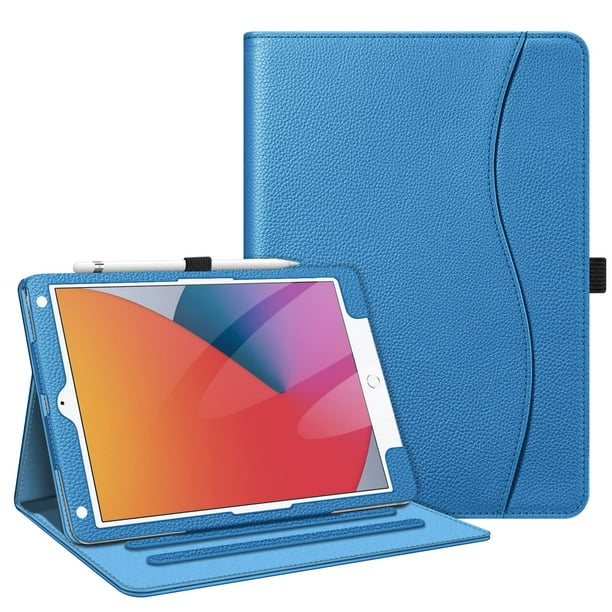 Funda Fintie para iPad 9ª, 8ª y 7ª generación de 10,2 pulgadas con soporte, color azul real