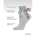 thumbnail image 3 of MeMoi Women's Bonny Floral Ribbon Cotton Blend Anklet Sock - Womens - Female, One Size, Alloy, 3 of 7