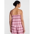 thumbnail image 4 of Joyspun Women's Flannel Cami w/ Self Ruffle Sleep Top, Sizes XS to 2X, 4 of 6