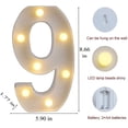 thumbnail image 2 of Letrero luminoso LED con números y letras para marquesina, ideal para bodas, cumpleaños, fiestas, Navidad, luz nocturna, decoración para el hogar y el bar (9), 2 of 5