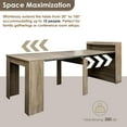 thumbnail image 5 of 20"-99" Extendable Dining Table with Storage for 2-10 People, Modern Modular Extension Table, Space-Saving Extra Long Folding Dining Table, Multifunctional Conference Meeting Table, Oak, 5 of 8