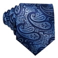 thumbnail image 4 of Barry.Wang Paisley Ties for Men Flower Silk Necktie Set with Handkerchief Cufflinks Wedding Party Business, 4 of 4