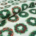thumbnail image 2 of SINGERÂ® Christmas Collection 44" x 2 yd 100% Cotton Wreaths Sewing & Craft Fabric, Red, White and Green, 2 of 2