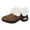 Khaki, variant on Snow Boots for Women Leopard Print Suede Slip on Ankle Booties Winter Sneakers with Air Cushion Comfy Furry Lined Arch Support Outdoor Walking Shoes Brown Size 9