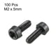 thumbnail image 2 of Tornillos de cabeza plana Phillips de plástico M2 x 5mm color negro 100 PCS, 2 of 2