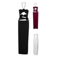 thumbnail image 4 of Douhoow Women 3D Flower Halter Long Dresses Hollow Backless Tie-up Bodycon Cocktail Dress, 4 of 4