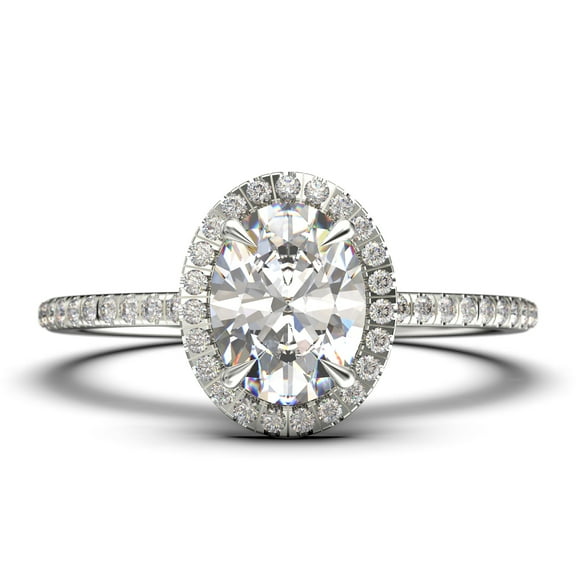 Bridal Ring Set Art Deco 2.25 Carat Oval Cut Diamond Moissanite Engagement Ring, Wedding Ring in 10k Solid White Gold, Gift For Her, Gift For Woman, Promise Ring, Anniversary Gift