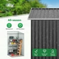 thumbnail image 2 of Jaxsunny 5 x 3 ft Outdoor Storage Metal Shed with Sloping Roof,Single Lockable Door and Vents for Patio Lawn Backyard,Gray, 2 of 9