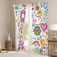 thumbnail image 3 of Feelyou Peace and Love Curtains Pack of 2 (42x84 Each), Groovy Butterfly Curtains Blackout, 3 of 6