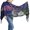Gray with Multicolor Floral Print, variant on Women's White Floral Leaf Print Scarf, Lightweight Fringed Fashion Shawl Wrap for Travel, Office, Evening and Everyday Layering, One Size