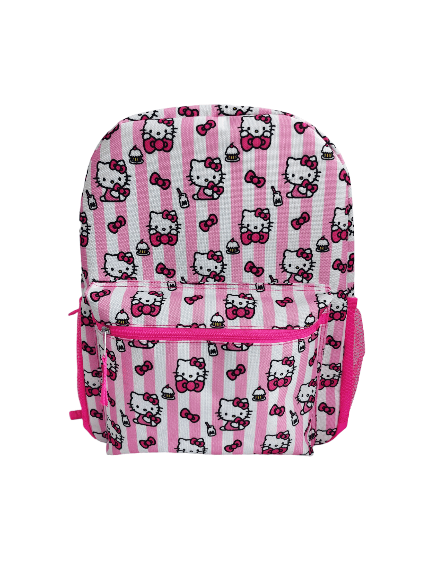 Sanrio Hello Kitty Cheetah Kids School Backpack, 16"" Large Girls Bookbag  with Heart Pocket" - Walmart.com