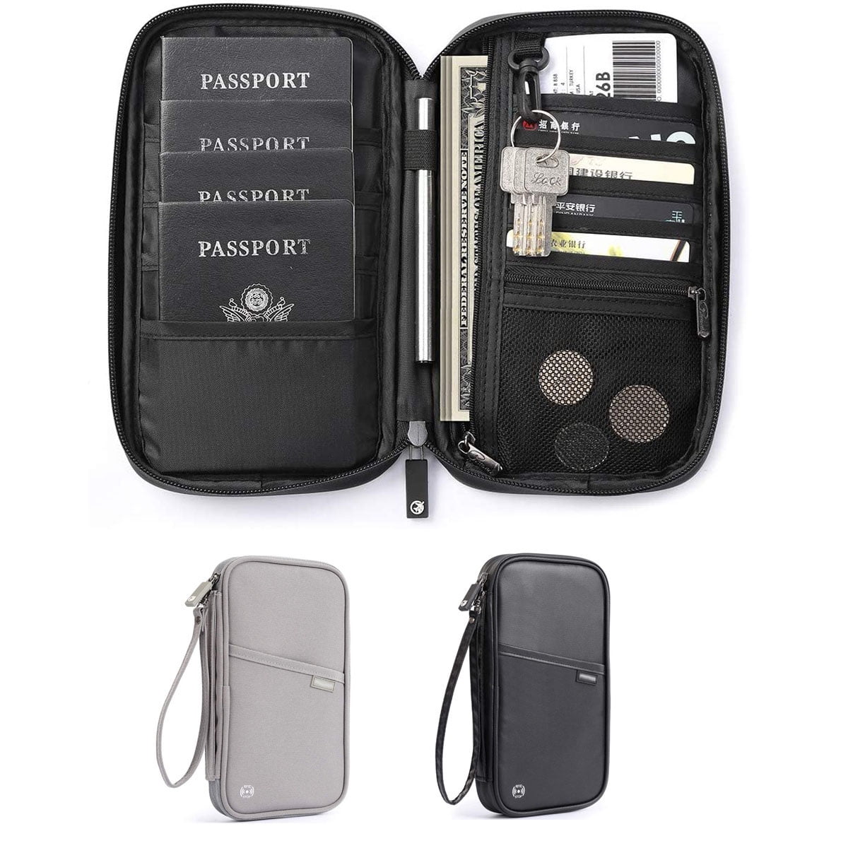 Zippered passport travel 2025 organizer