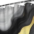 thumbnail image 3 of Black and Gold Marble Glitter Streaks Pattern Shower Curtain 72"x72" ,Bathroom Decorative Shower Curtains Set with 12 Hooks,Modern Waterproof Washable Shower Curtain, 3 of 6