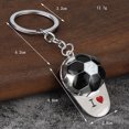 thumbnail image 2 of Llavero, gorra de fútbol, diseño deportivo, aleación de zinc, diseño «I Love», 2 of 2