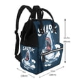 thumbnail image 2 of Daiia Shark Large Capacity Baby Bag Waterproof Stylish Diaper Bag Mummy Backpack Adjustable Straps Diaper BagBaby Essentials Bag, 2 of 6