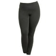 thumbnail image 1 of Gravity Threads Womens Cotton Plus Size Leggings - Charcoal - X-Large, 1 of 1