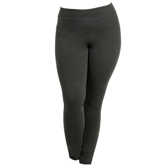 Gravity Threads Leggings en Coton pour Femmes Grande Taille - Charbon - 2X-très Grand