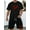 Black B, variant on Men's Cotton Graphic Print T Shirt and Shorts Set 2 Piece Outfits Fashion Summer Tracksuits Casual Sportwear Set Black B S