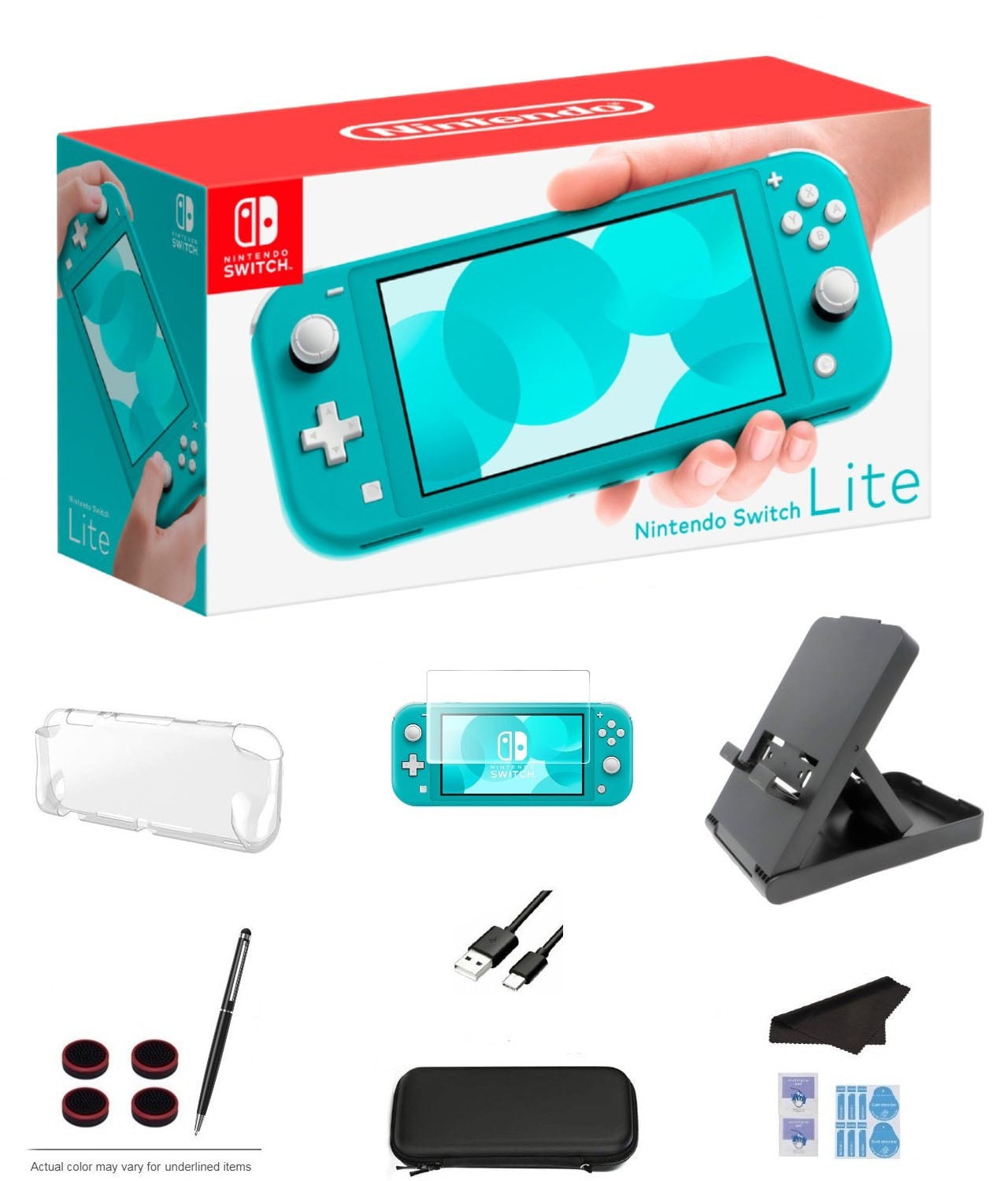 Nintendo Switch Lite Newest Blue Game Console with Extra External 