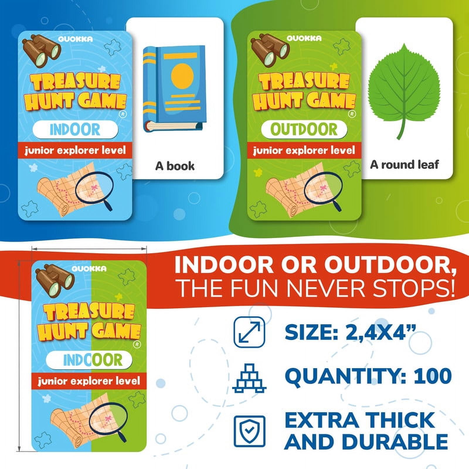 Scavenger Hunt Game for Kids - Treasure Hunting Outdoor Activities - Fun Family Game for Backyard