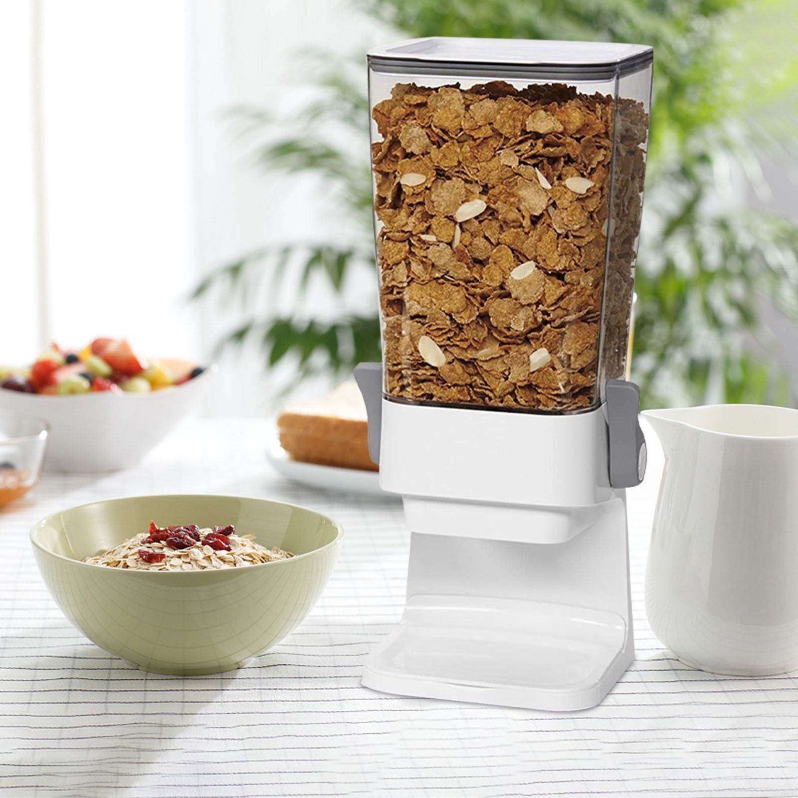 Cereal Dispenser Countertop with Lids, 5L Organization and Storage