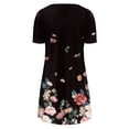 thumbnail image 5 of ICHUANYI Clearance Fashion Women Summer Round Neck Printing Loose Comfy Short Sleeve Dress(Black, XL) ICHUANYI WER2023081015032, 5 of 5