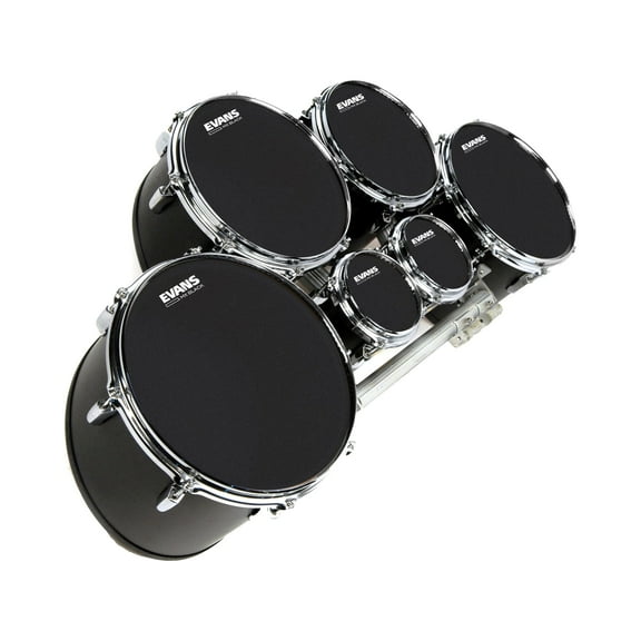 Evans MX Black Marching Tenor Drum Head, 6 Inch