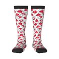 thumbnail image 1 of Fotbe Christmas Hat Calcetas Divertidas Estampadas para Hombre y Mujer, Calcetas de Algodón hasta la Rodilla para Caminar, Correr, Enfermería y Embarazo, 1 of 6