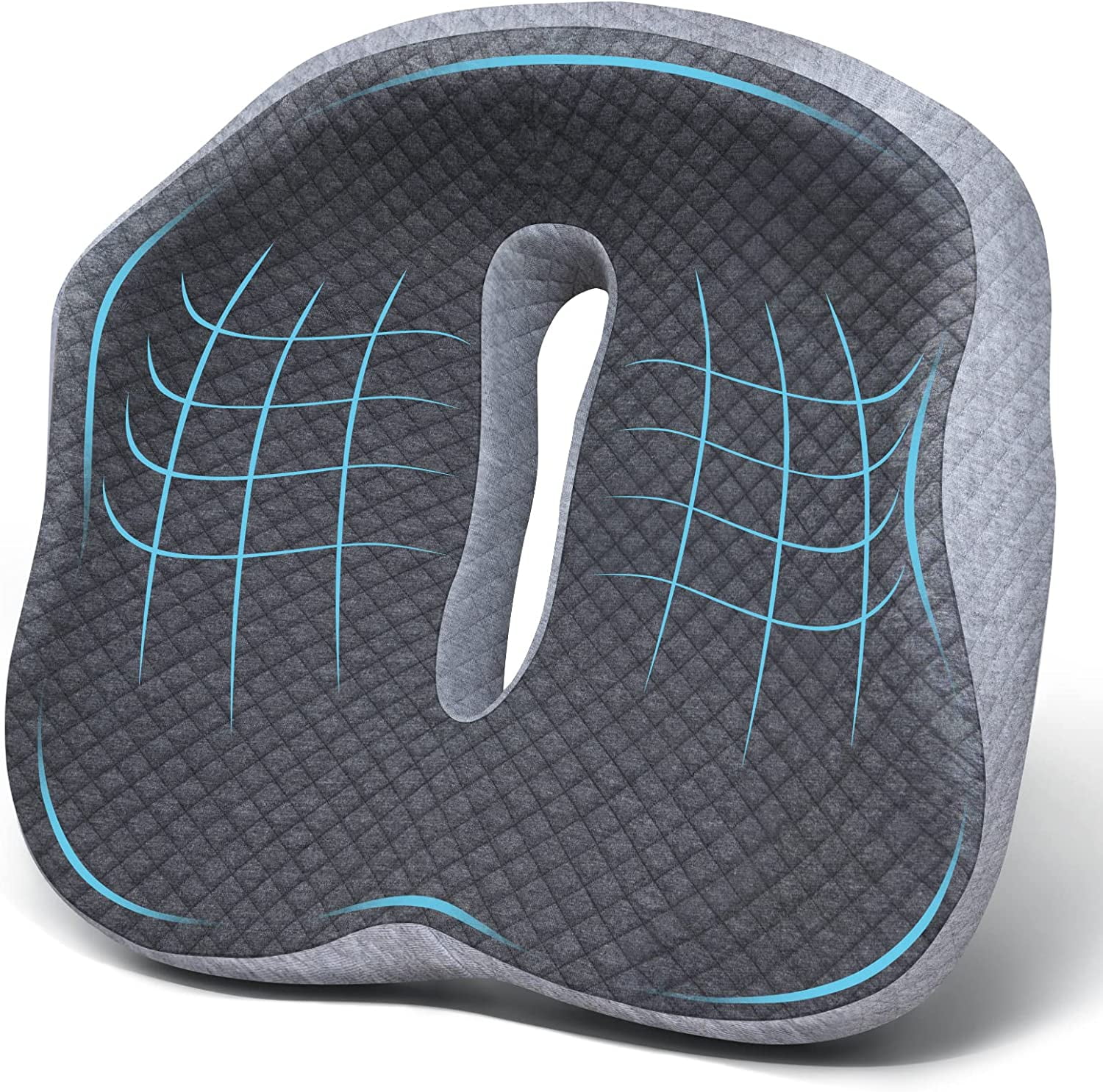 KingPavonini Large Seat Cushion Grey 3D Full Wrap Office Chairs