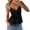 Black #030, variant on Women's Babydoll Tops Sleeveless V Neck Peplum Crop Wrap Top Cute Summer Tie Front Camisole, 2XL