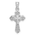thumbnail image 5 of 14K White Gold Plated Polished Cross Pendant, 5 of 7