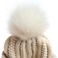 thumbnail image 5 of CoCopeaunts Knitted Hat For Women Cap With Faux Knit Winter Womens Warm Hats Pom Baseball Caps Hat Winter Beanie hats For Women, 5 of 6