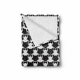 thumbnail image 2 of Cat Lover Soft Flannel Fleece Throw Blanket, Monochromatic Pattern of Kitty Silhouette with a Bow Tie Print, Cozy Plush for Indoor and Outdoor Use, 70" x 90", Charcoal Grey and White, by Ambesonne, 2 of 6