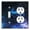 Galaxy Star Space, variant on WIRESTER Double 1-Gang Toggle Light and 1-Gang Duplex Outlet Switch Plate/Wall Plate Cover, Bamboo Wood Texture