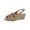 Blush Linen Print, variant on Bella Vita Womens CHEERFUL Faux Leather Espadrille Wedge Sandals