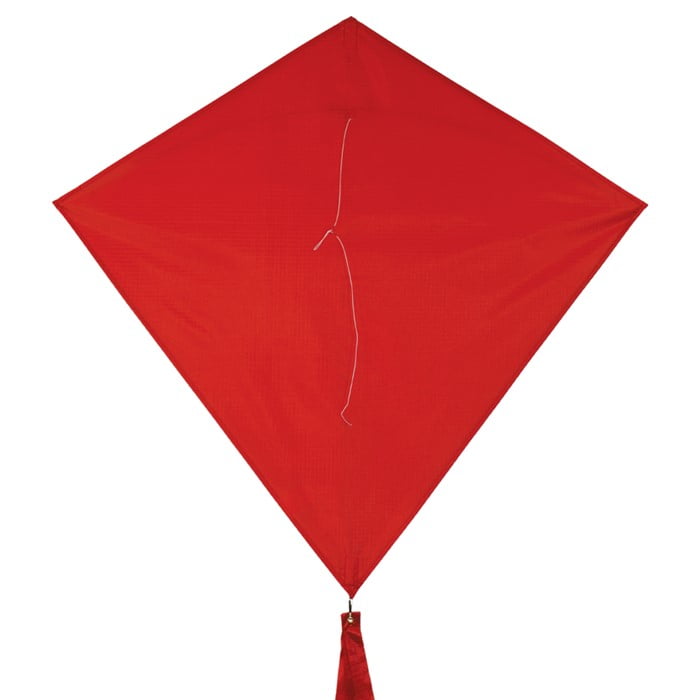 In the Breeze Cherry 30 Inch Diamond Kite Solid Red, Fun, Easy Flying