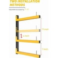 thumbnail image 4 of Storage Racks Folding Wood Organizer Heavy Duty Shelf Brackets With 6-Level 720 Lbs Capacity Yellow Metal Utility Racks Garage Wall Shelving for Indoor and Outdoor Use (4 Pack)
‎, 4 of 8