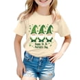 thumbnail image 4 of Toddler Girl Shirts 3t Kid St. Patrick's Day Cotton Short Sleeve T Shirts Round Neck Tunic Blouse T-Shirts To Big Kid Yellow,7-8 Years, 4 of 4