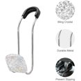 thumbnail image 2 of Bling - Ganchos para reposacabezas de coche, accesorios de coche, con diamantes de imitación, universal, para asiento trasero, reposacabezas, organizador de metal, soporte para vehículo para bolso, ropa, comestibles, 2 unidades (blanco) Sincero Electrónica, 2 of 5