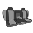 thumbnail image 3 of CalTrend Rear 60/40 Split Bench NeoPrene Seat Covers for 2006-2010 Dodge Charger - DG244-04PA Blue Insert and Trim, 3 of 3