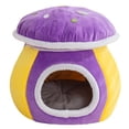 thumbnail image 1 of Cama for gatos con forma de seta, cueva acogedora de felpa con cojín extraíble, casa cubierta for mascotas for gatos y perros pequeños, 1 of 6