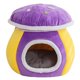 thumbnail image 1 of Cama for gatos con forma de seta, cueva acogedora de felpa con cojín extraíble, casa cubierta for mascotas for gatos y perros pequeños, 1 of 6