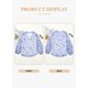 thumbnail image 4 of Blusa Eytino para mujer, talla grande, casual, manga larga, cuello en V, azul, 4 of 6