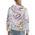 thumbnail image 7 of Uemuo Vintage Rose Pattern Women's Hoodie with Eye-catching Drawstrings- Casual Pullover Hoodie with Kangaroo Pocket, Stylish Hooded Sweatshirt-Small, 7 of 7