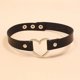 thumbnail image 2 of 2 piezas mujeres hombres Cool Punk gargantilla forma de corazón Biker cuero tachonado gargantilla PU Collar de cuero gargantilla Rock gótico Collar gargantilla, 2 of 5