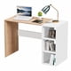 thumbnail image 1 of Escritorio minimalista MORU LINK Roble y Blanco con estantes, 1 of 8