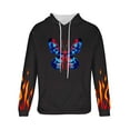 thumbnail image 5 of Flame Print Hoodies for Mens Fleece Long Sleeve Hooded Sweater Casual Warm Relaxed Fit Thermal Shirt with Kangaroo Pocket Casual Fall Outfits Y2K Winter Clothes 2025, 5 of 5