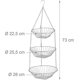 thumbnail image 4 of Cesta colgante de metal para frutas y verduras: cesta colgante de cocina para obtener más espacio en la encimera como juego de 3 piezas, 4 of 5