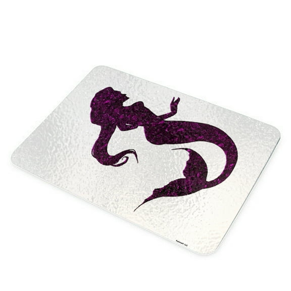 KuzmarK Glass Cutting Board - Mermaid Nautical
