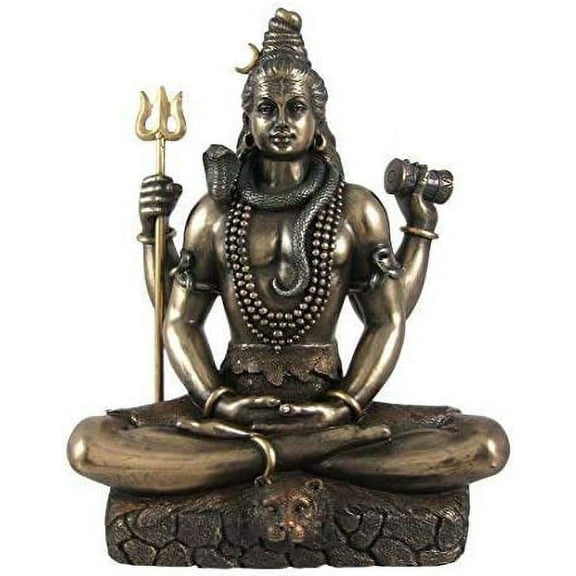 Kaka jiji handicraft Bronze Lord Shiva Shiv ji murti for Pooja/puja Room I Home Temple Decoration Items I Bronze god Idols for car Dashboard (8 inches)
